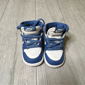Air Jordan 1 Retro High OG True Blue/White/Grey (Td) Sz 3C FD1413 410